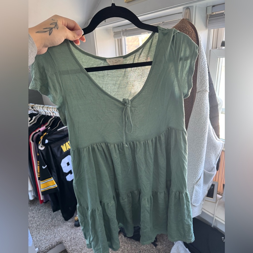 Mint green dress